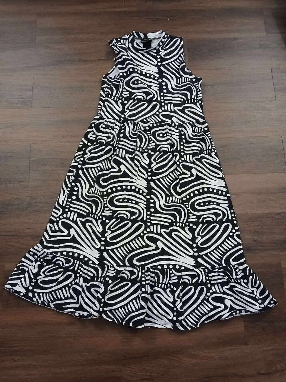 Nooworks Ripple Print Dress size X-Large XL Good Used Condition Rare Print